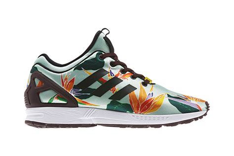 adidas flux roze bloem|ADIDAS ZX Flux Floral Blue Print Running Shoes AQ8600.